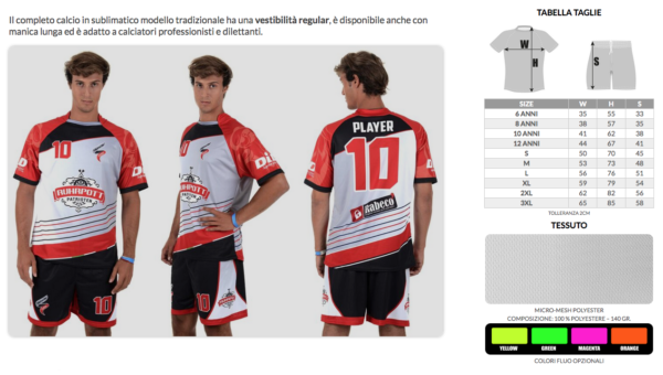 Jafet Completo calcio tradizionale