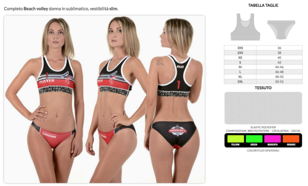Jafet beach volley donna dettaglio