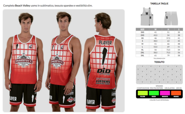 Jafet beach volley uomo dettaglio
