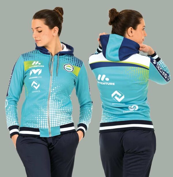 Felpa con zip femminile